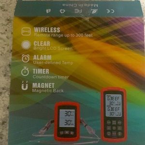 Wireless dual probe meat thermometer